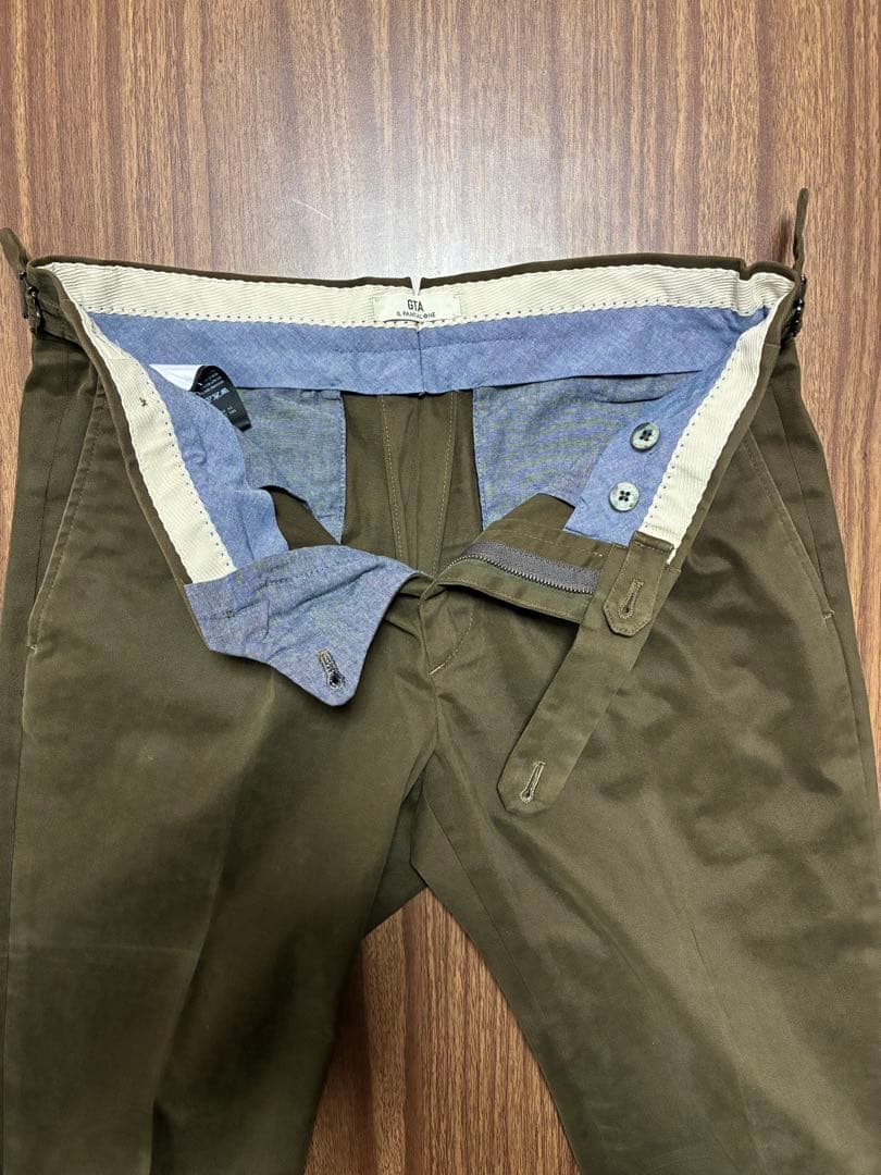 GTA HERRICK エリック コットン 2プリーツ サイドアジャスターパンツ