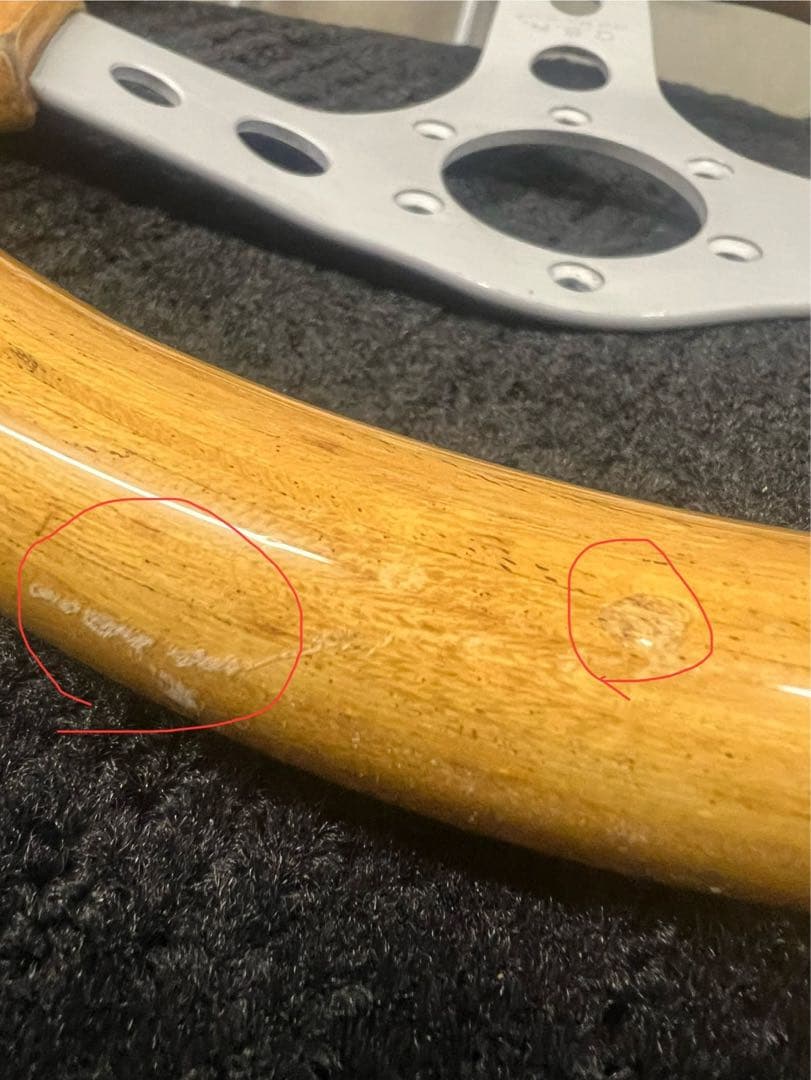 当時物 OBA 丸穴 30パイ ステアリング 旧車 30cm 暴走族 族車