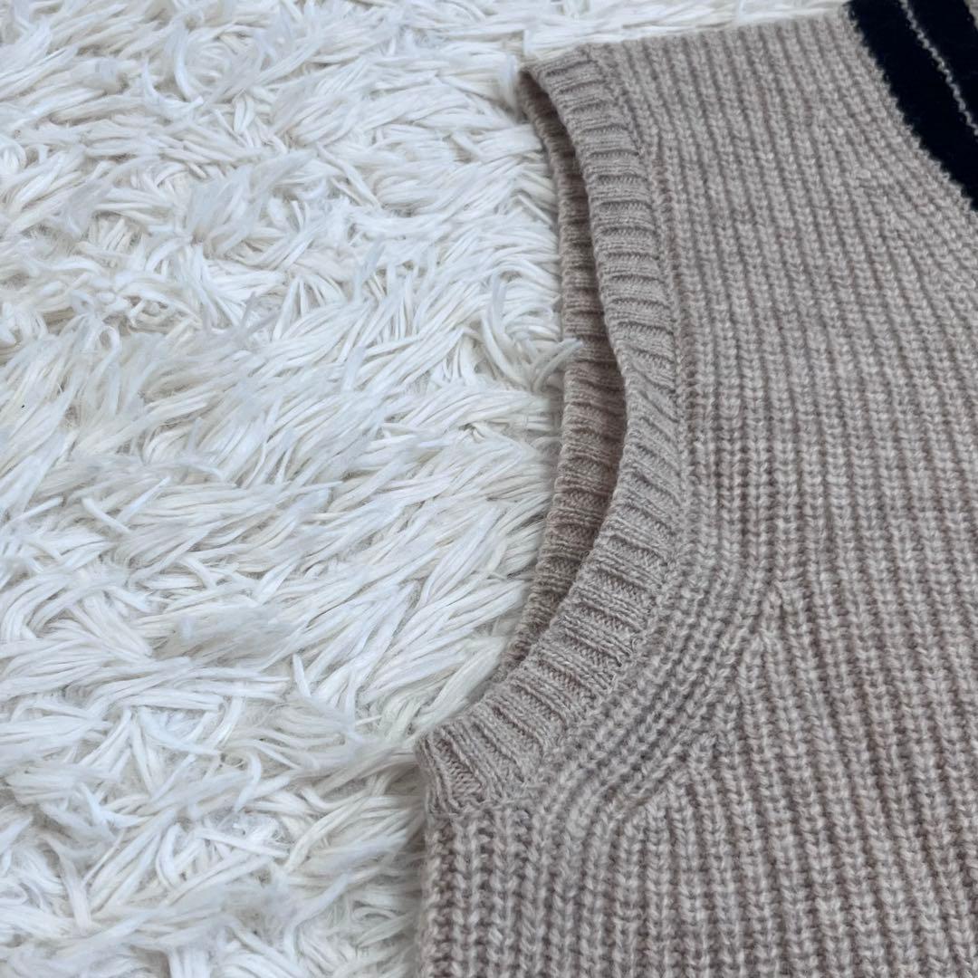 MHL. サイズ2 ウール　ニットベスト　ベージュ