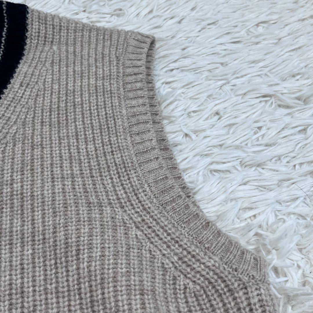 MHL. サイズ2 ウール　ニットベスト　ベージュ