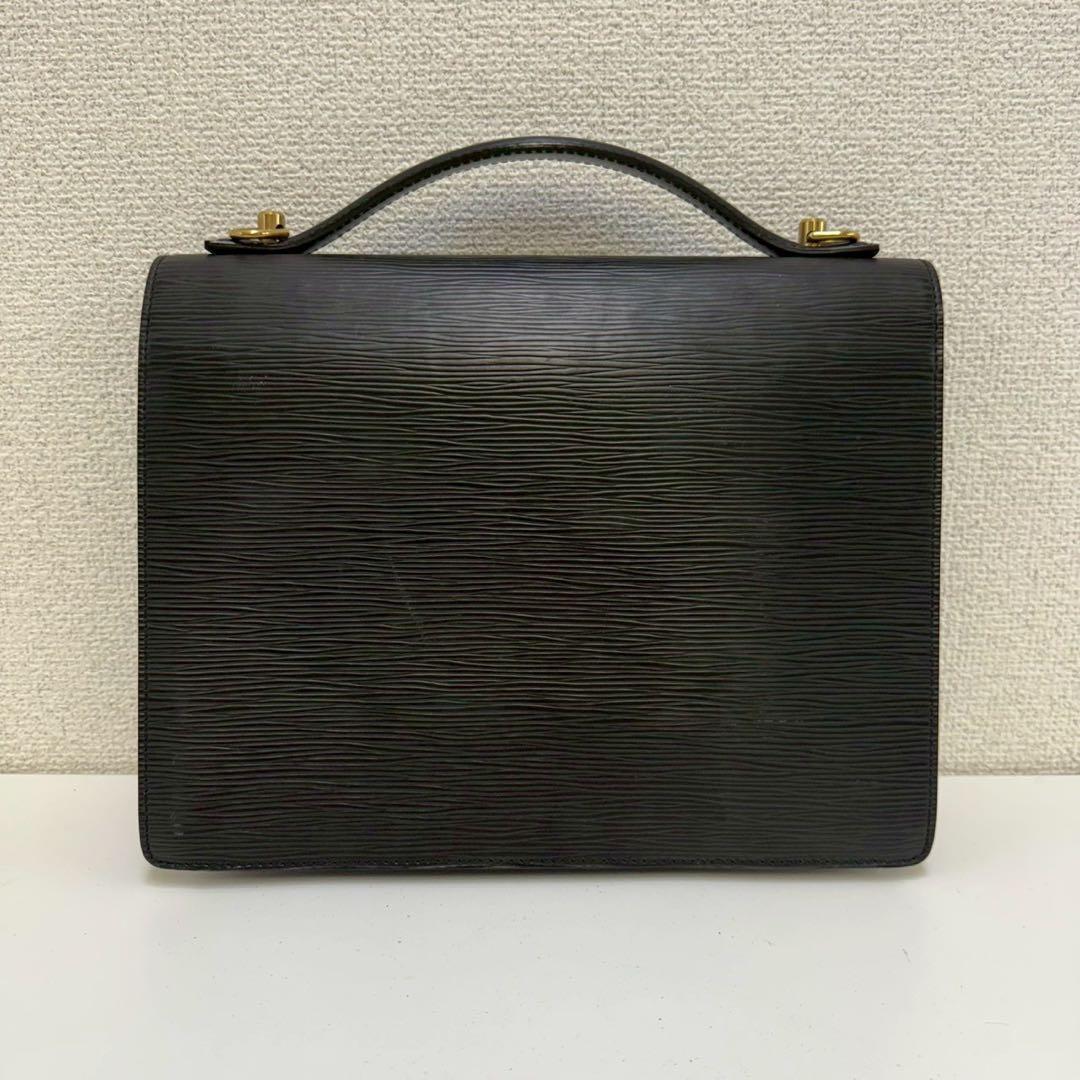 ルイヴィトン モンソー エピ ノワール ハンドバッグ M52122