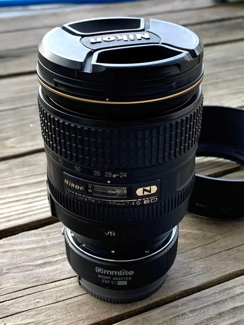 ニコン 24-120mm f/4 ＋ Commlite ソニー用 AFアダプター