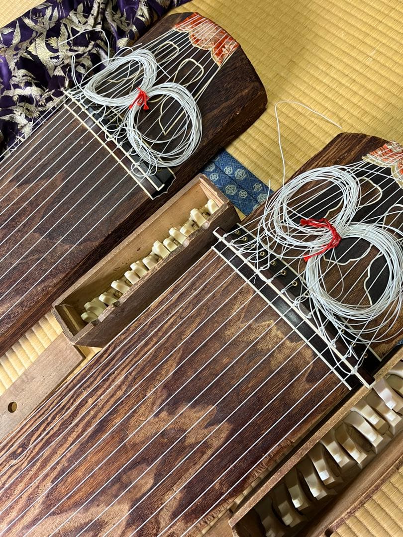 琴 13弦 2個セット　日本 伝統的 楽器 箏 和楽器　弦楽器