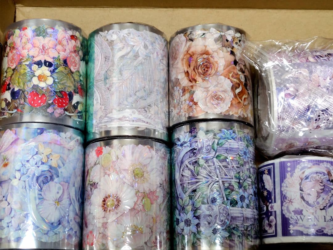 巻売 ステッカー セット★ 海外 マスキングテープ マステ PET 装飾 ⑥⑤