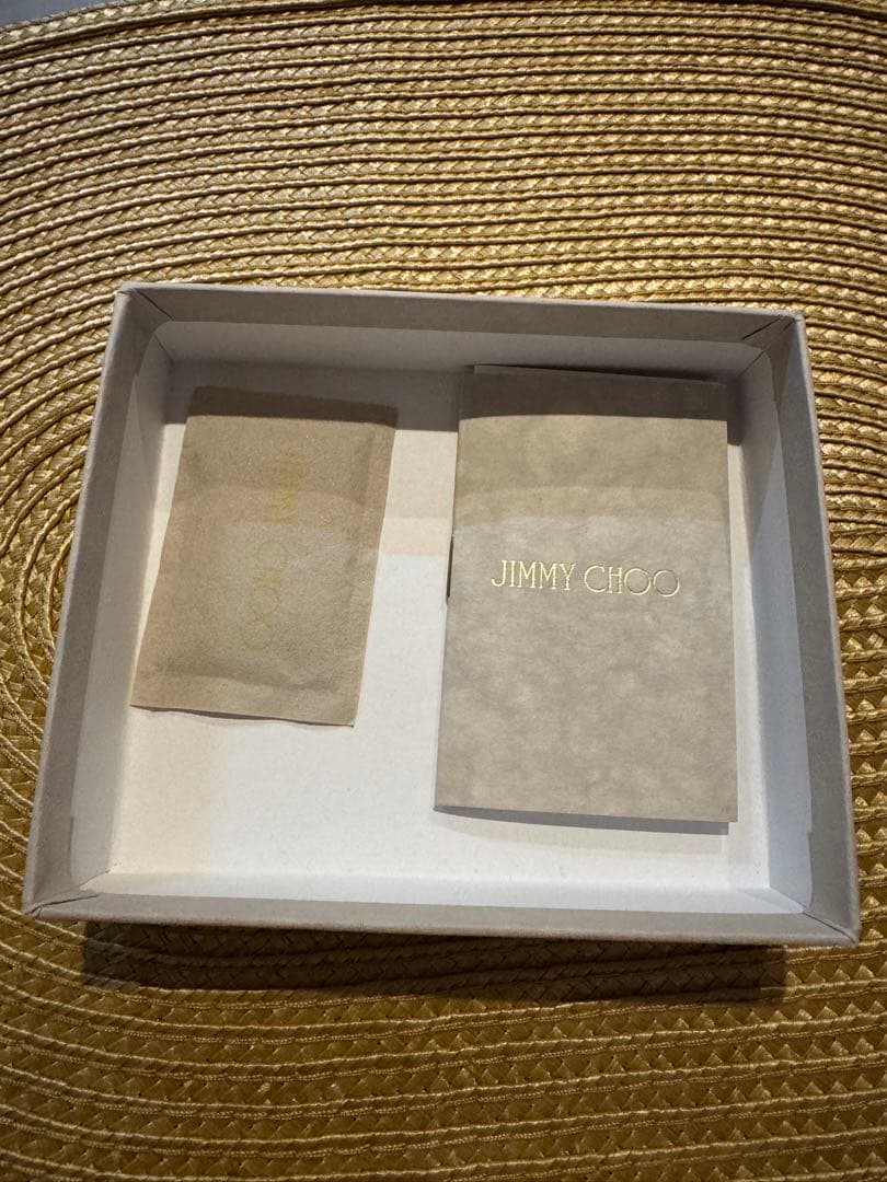 JIMMY CHOO ブラック レザー キーホルダー