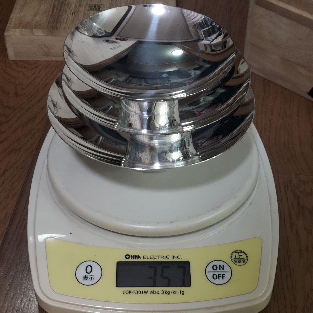 純銀 銀杯 三ッ重 3枚セット 天賞堂 東芝 357g