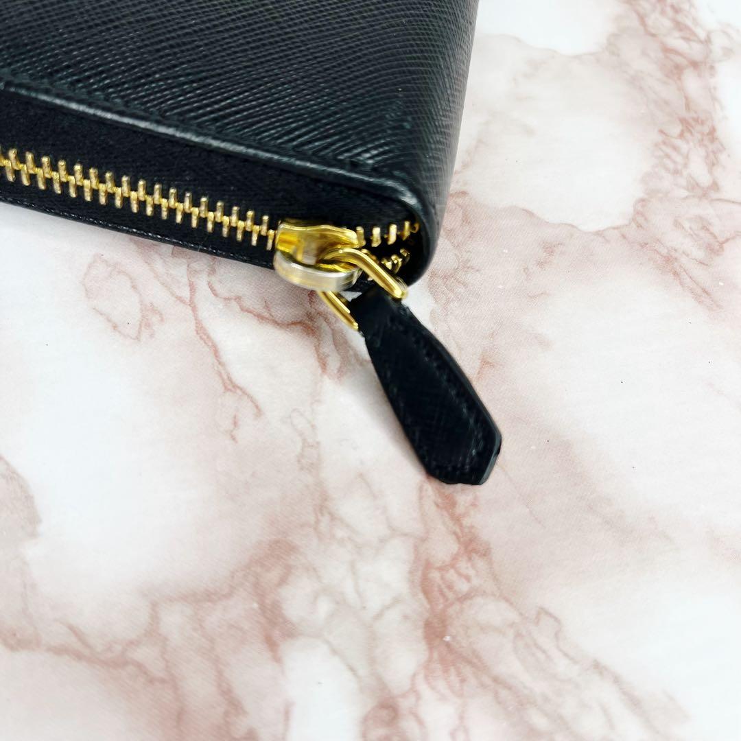 【極美品】PRADA 長財布 ラウンドファスナー80