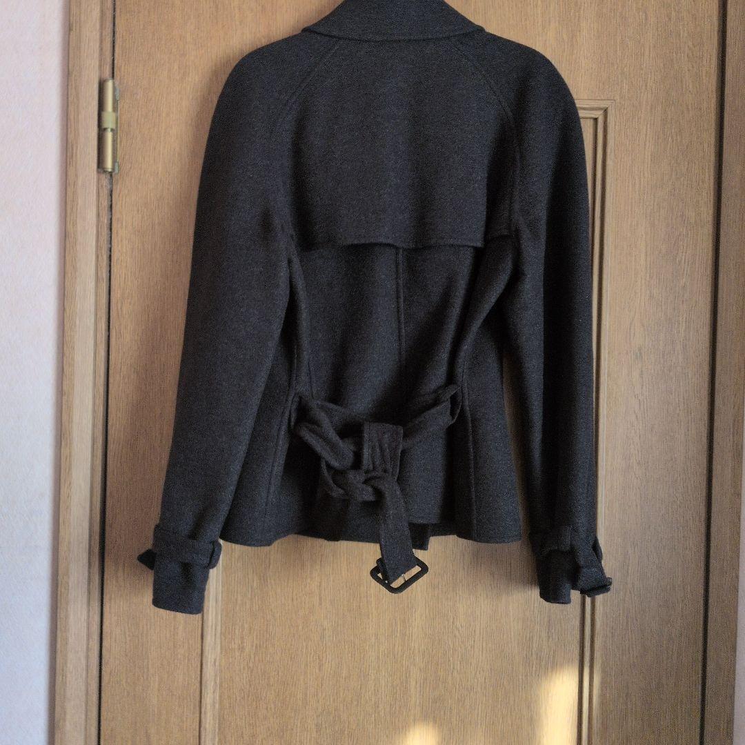 HERMES ダークグレー ピーコート