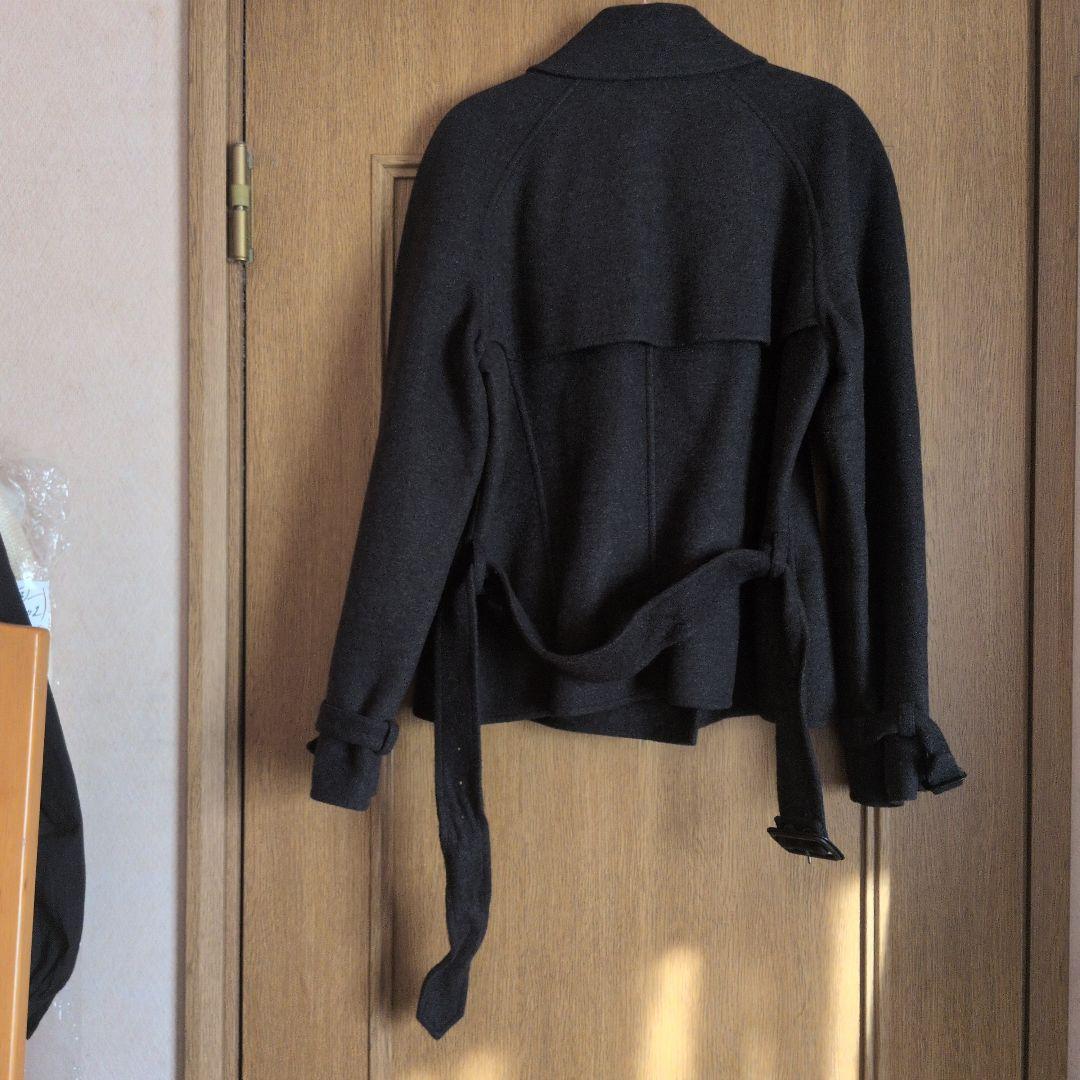 HERMES ダークグレー ピーコート