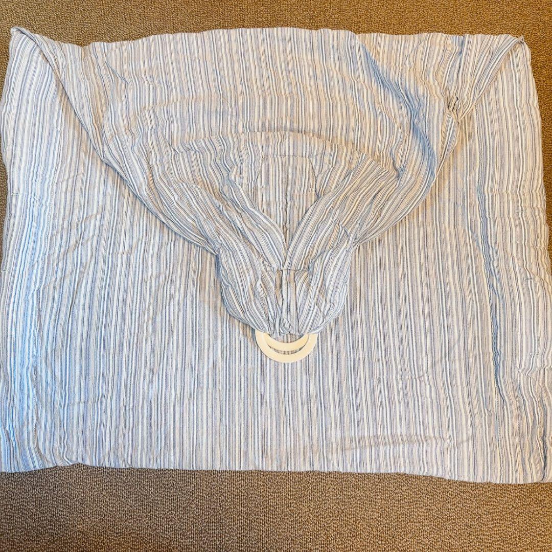 キュットミー！北極しろくま堂 抱っこひも しじら織り　水色