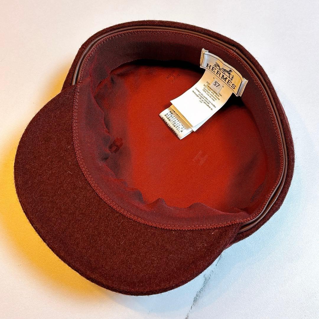 エルメス　キャスケット　セリエ　ボルドー　サイズ57