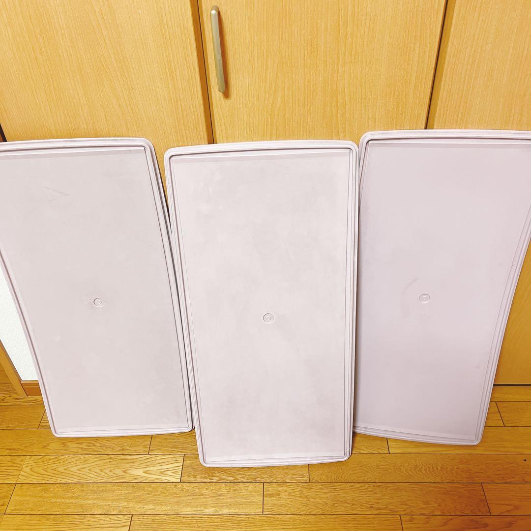 ★タッパーウェア ロングケース 衣装ケース ピンク3個 廃番品