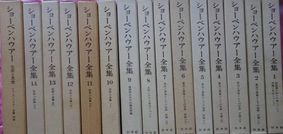 ～裁断本～ショーペンハウアー全集　全１４巻＋別巻１全揃　絶版　　検現象学ニーチェ