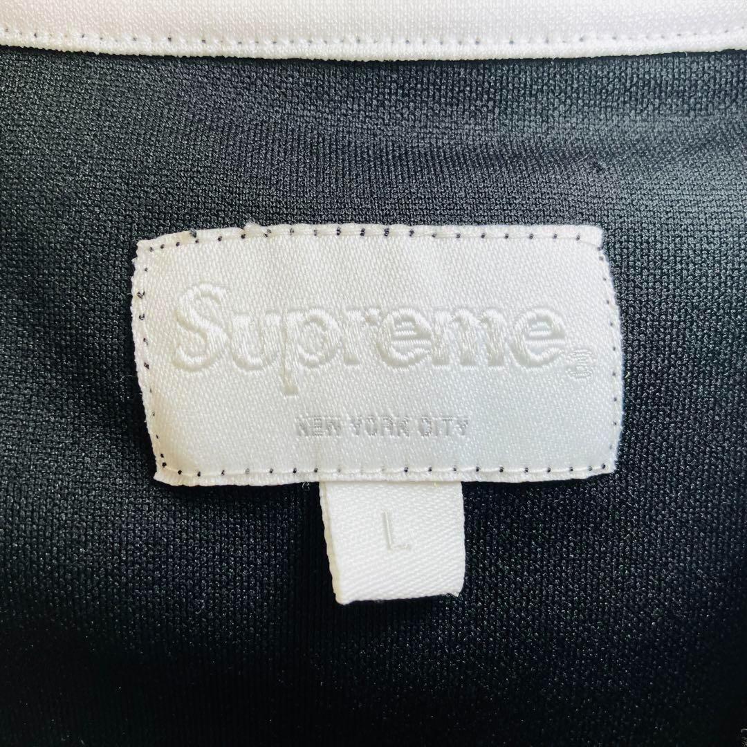 【美品】シュプリーム ラガーシャツ サイズL　16SS　 ブラック ビックロゴ