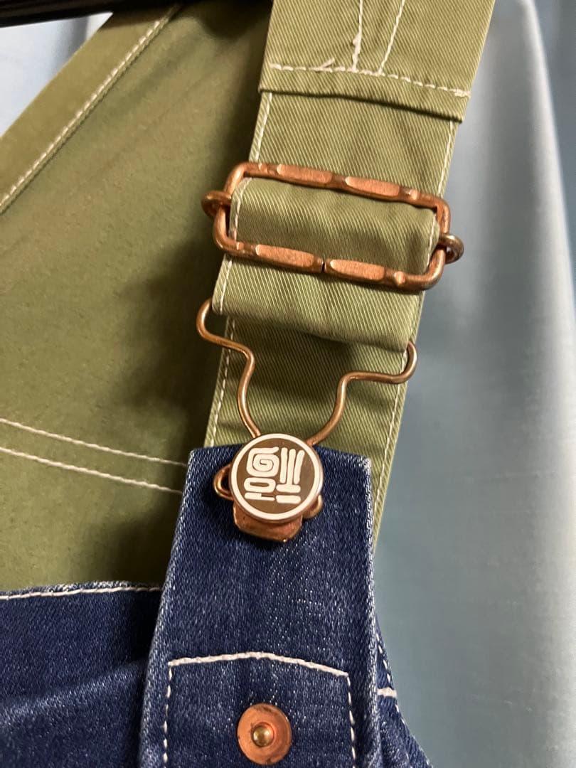 世田谷ベースコットンハーフパンツオーバーオール　M size