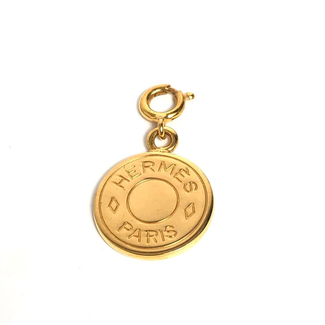 HERMES エルメス セリエ ペンダントトップ ゴールドカラー チャーム ミニ