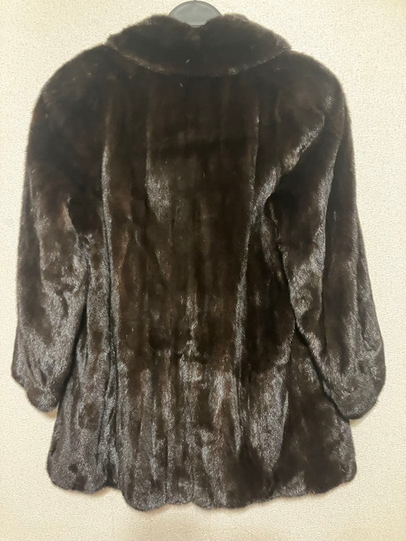 EMBA ブラックミンクファーコート　毛皮コート