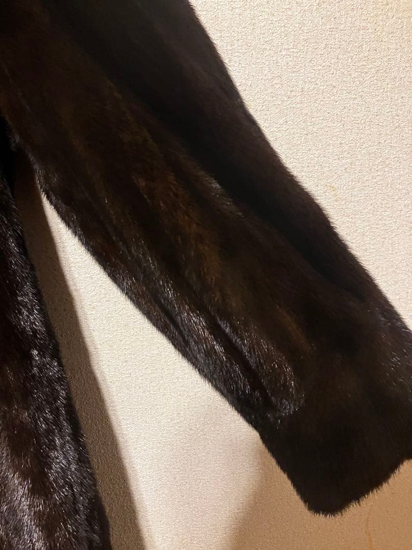 EMBA ブラックミンクファーコート　毛皮コート