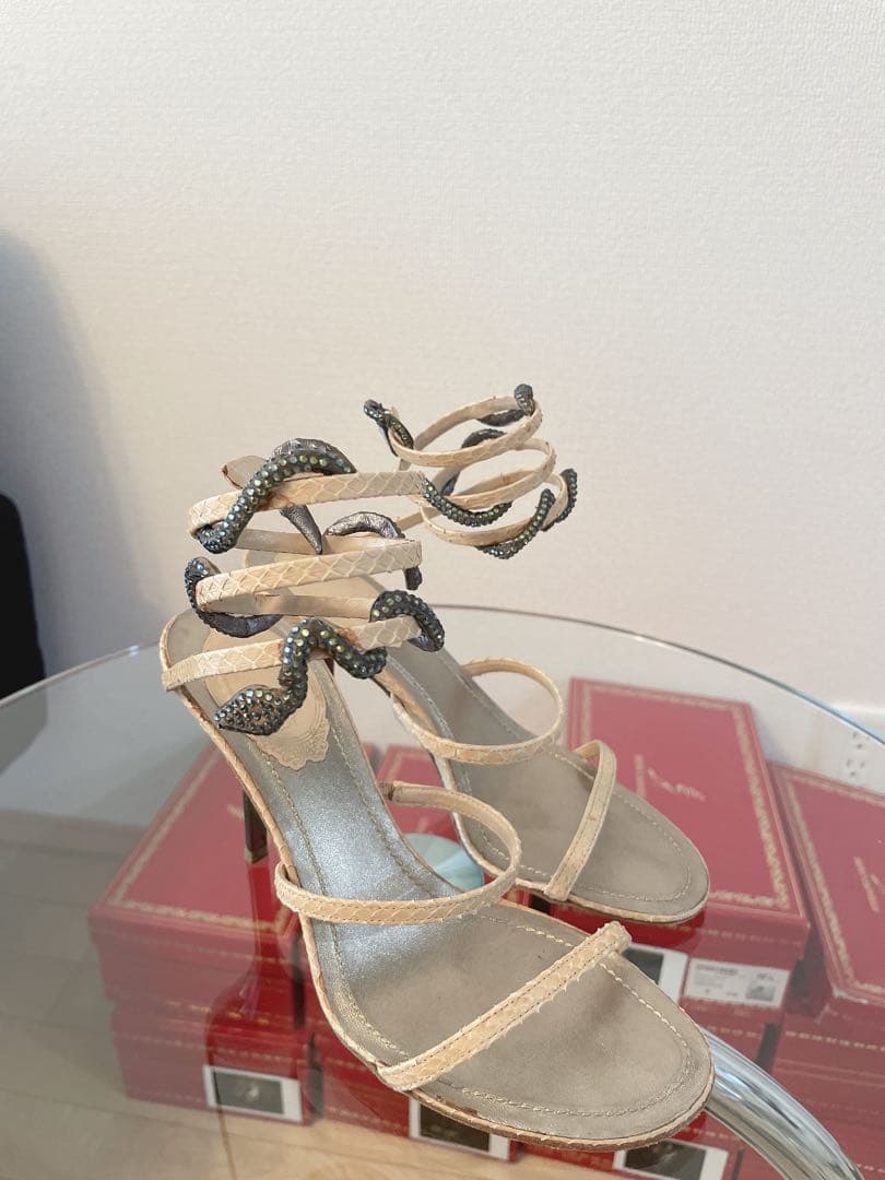 rene caovilla レネカオヴィラ　スネイク　スネーク サンダル