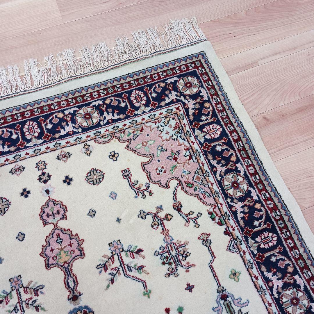 Y3059 パキスタン絨毯 182×125㎝ ウール 手織り トライバルラグ