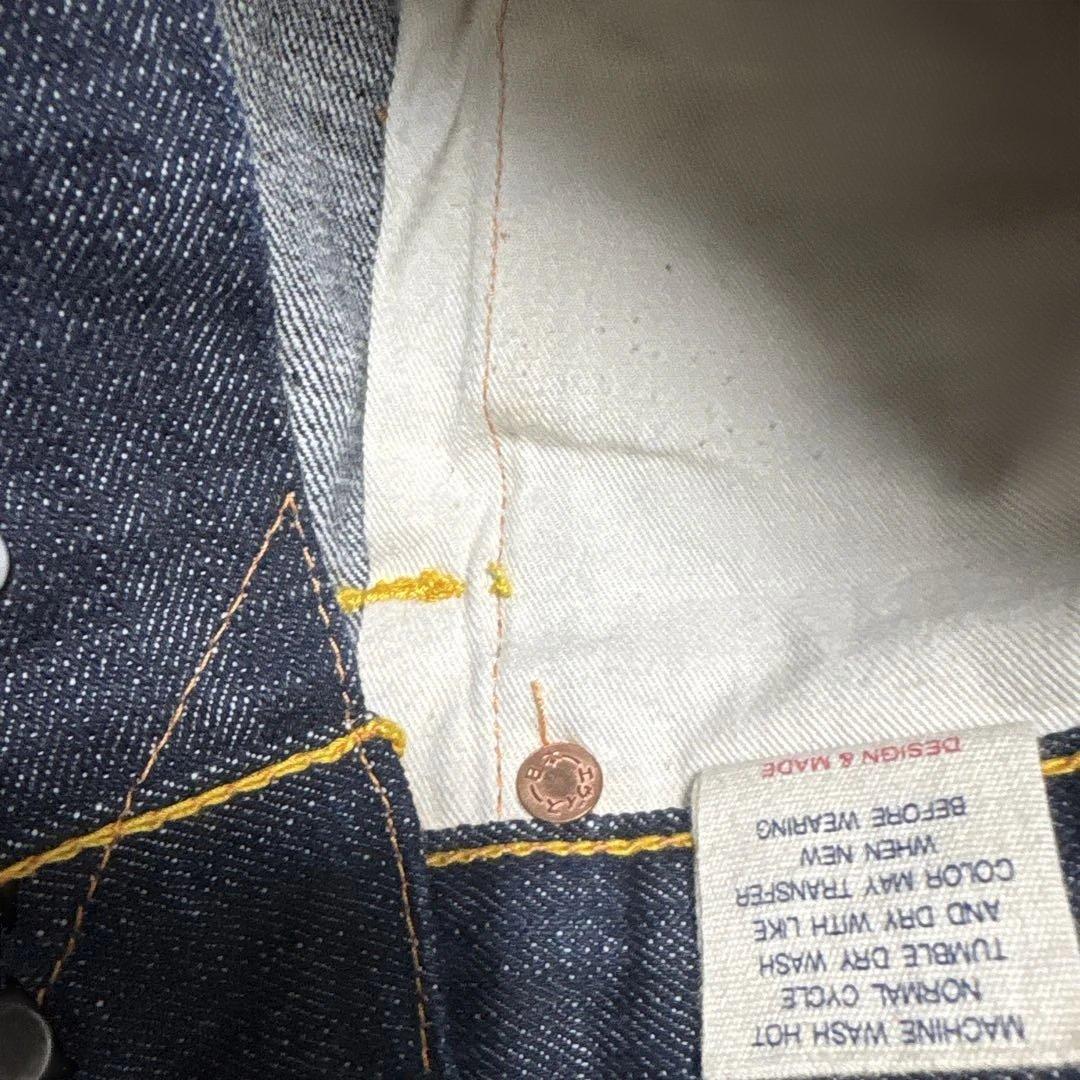 売*り様 美品　エヴィス　ストレートデニム バックポケットデザイン