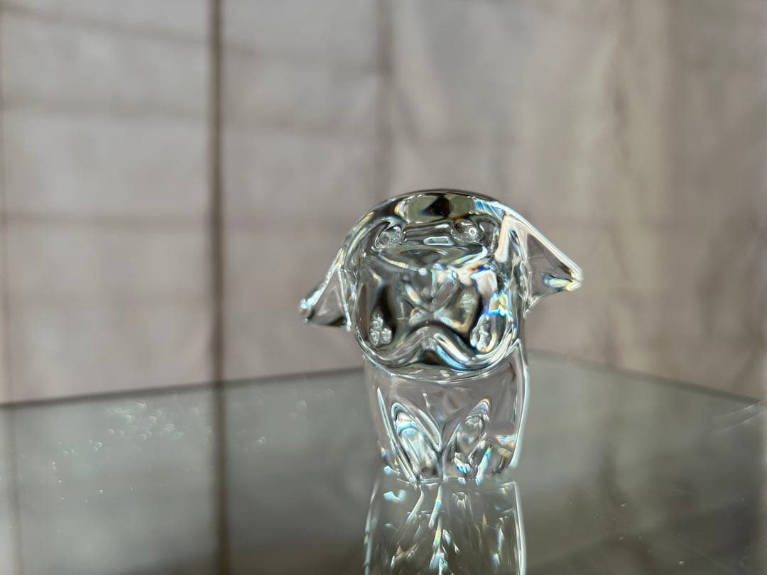 バカラ Baccarat クリスタル ミニマルズ 犬 置物