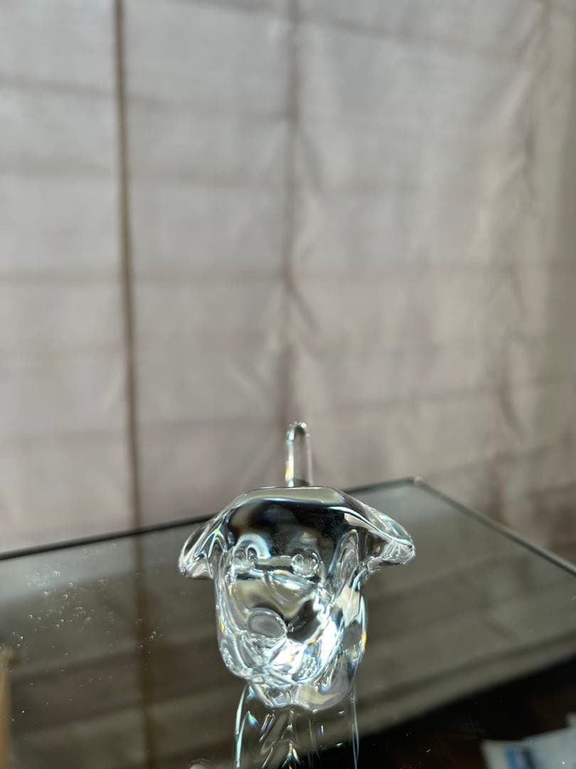 バカラ Baccarat クリスタル ミニマルズ 犬 置物