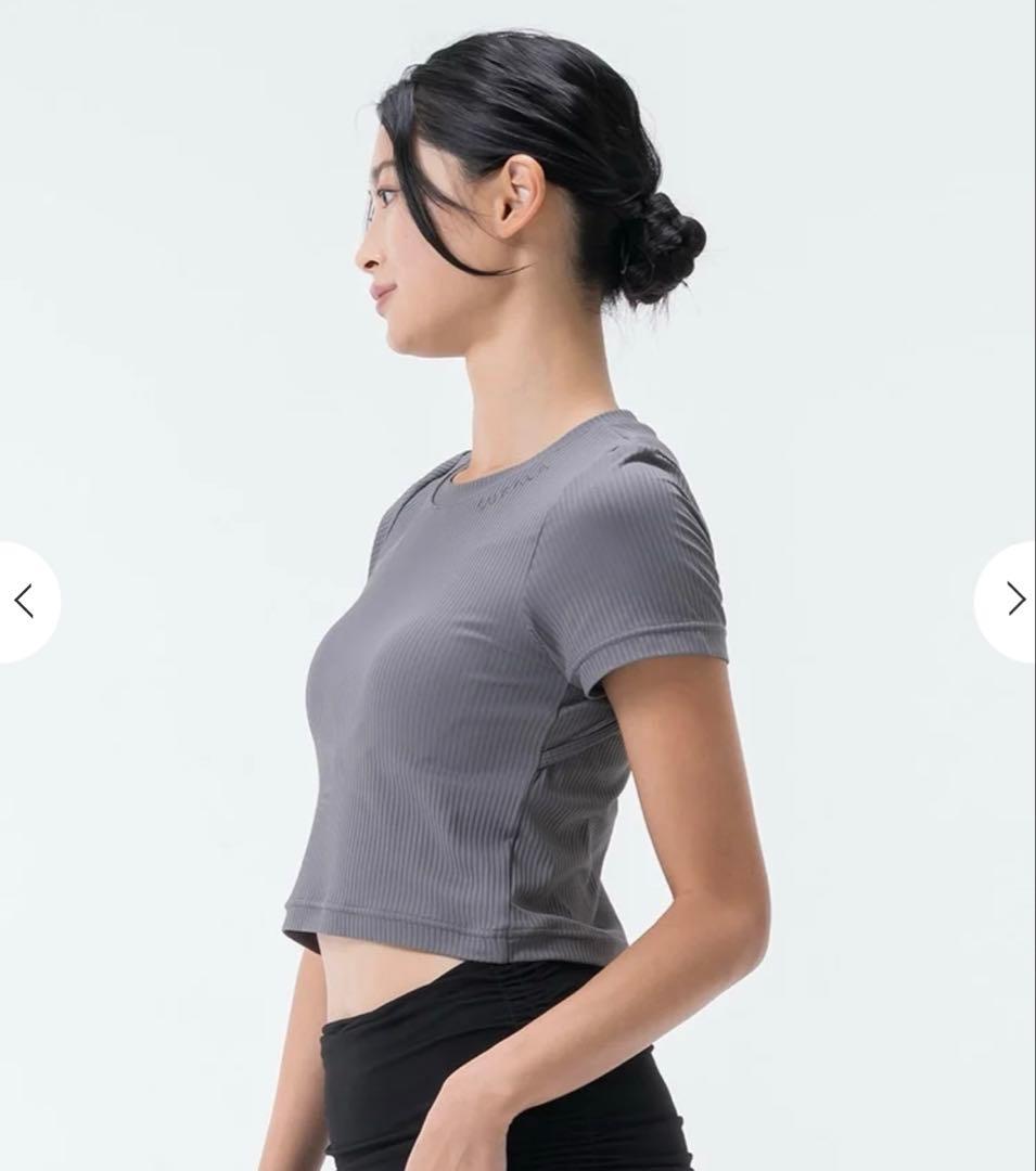 【SUKALA】　カップ付きバックベントTee チャコール　M