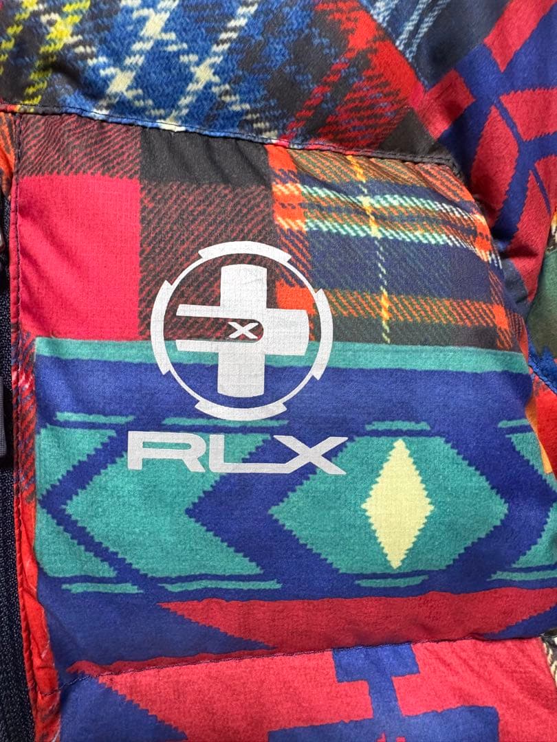 RLX マルチカラー チェック柄 ダウンジャケット