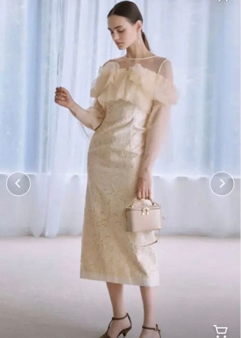 lagunamoon LADYボリュームチュールジャガードドレス