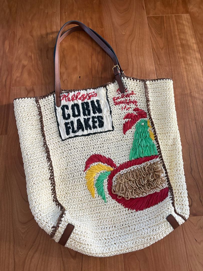 Anya Hindmarch コーンフレーク刺繍トートバッグ
