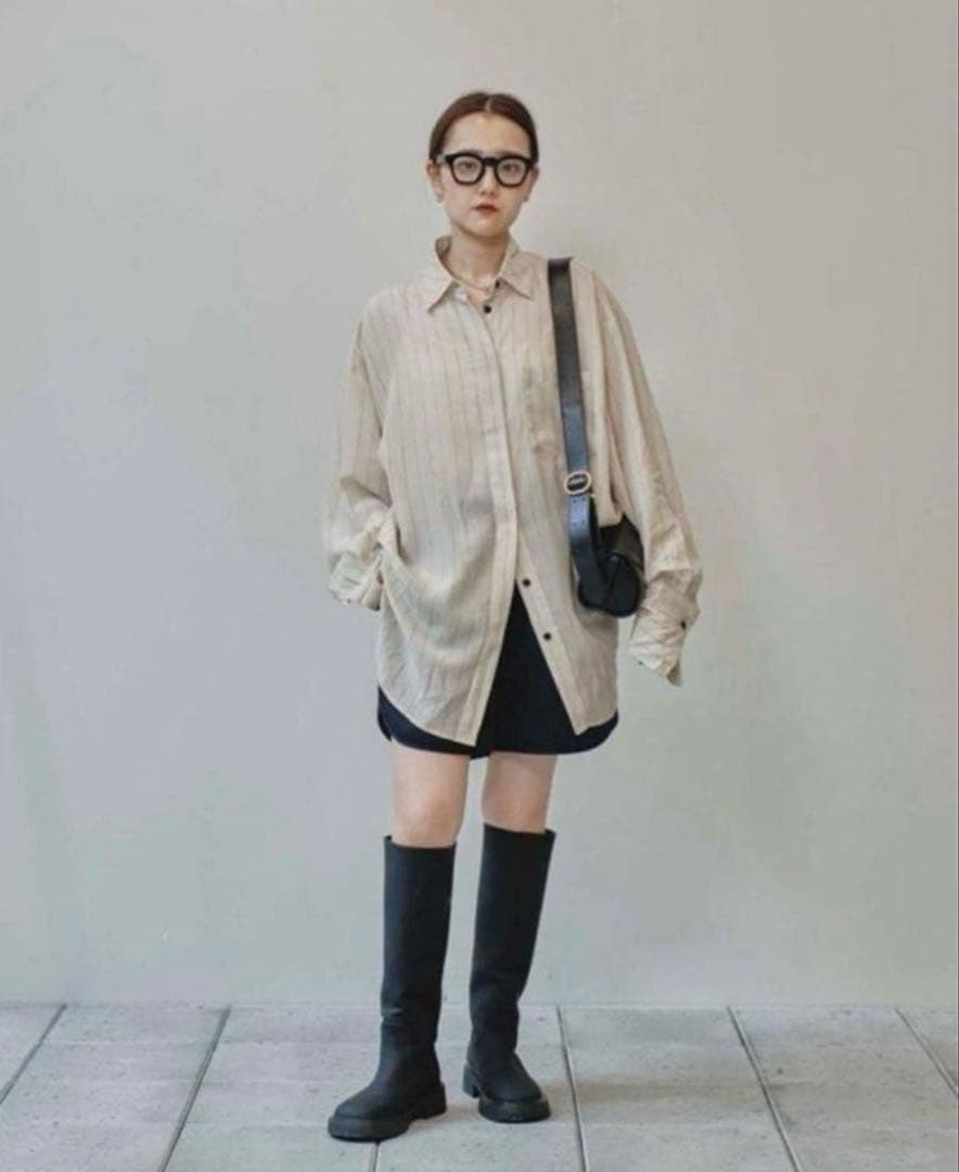 トップス todayful Stripe silky shirts