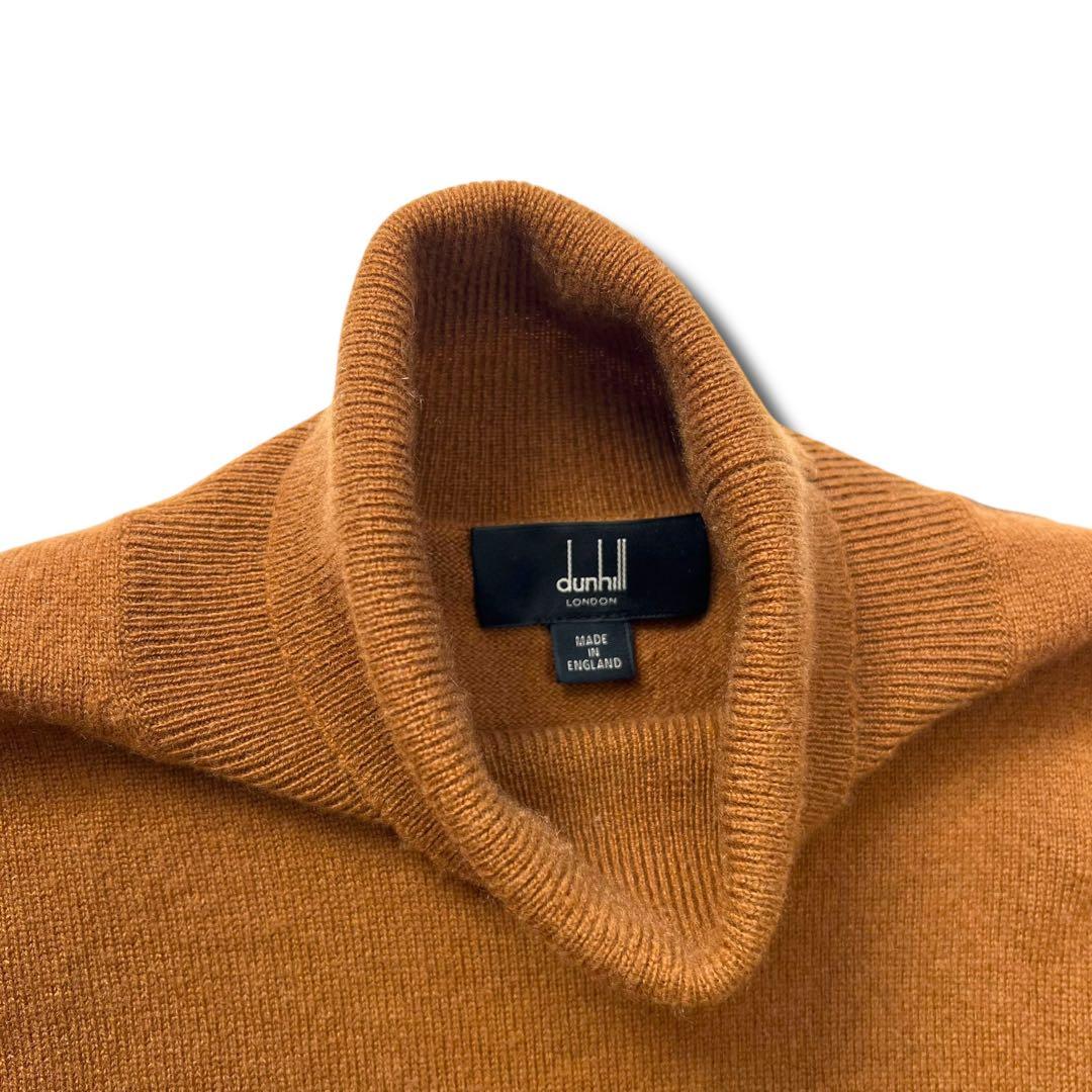 英国製 dunhill カシミヤ 100% タートルネック ニット セーター
