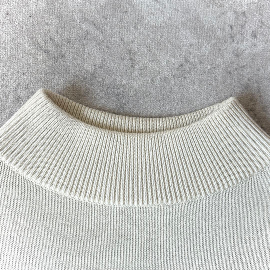 美品 イレーヴ Y 日本製 サイズ4 ウール モックネック ニット セーター 白