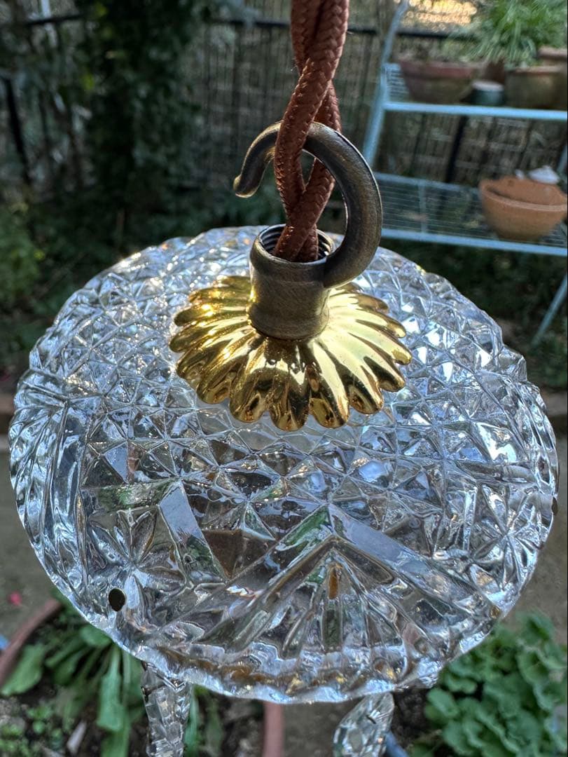 フランス アンティーク スノーフレークとアイシクルドロップの冬ミニシャンデリア＊