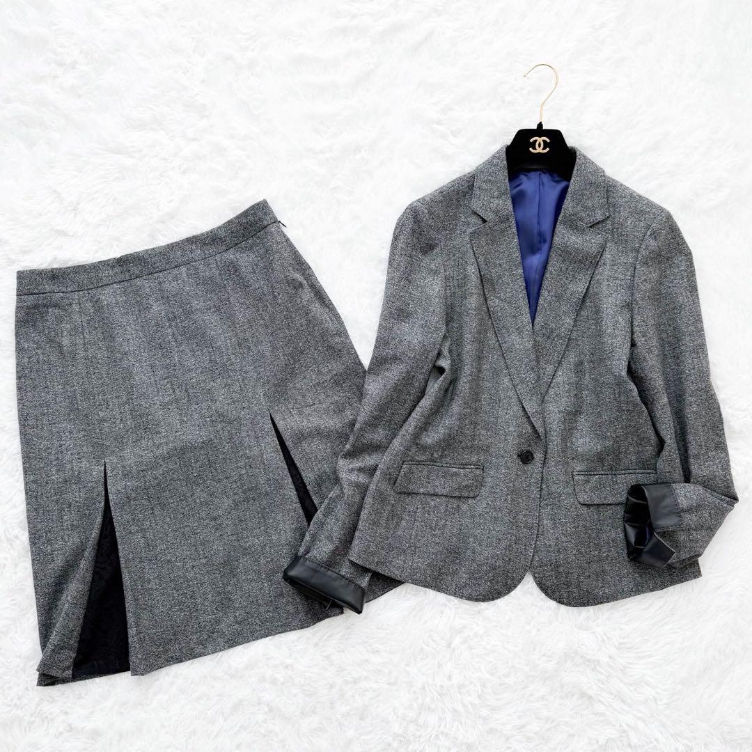 K.T ロロピアーナ カシミヤ混 スカートスーツセットアップ 大きいサイズ17号