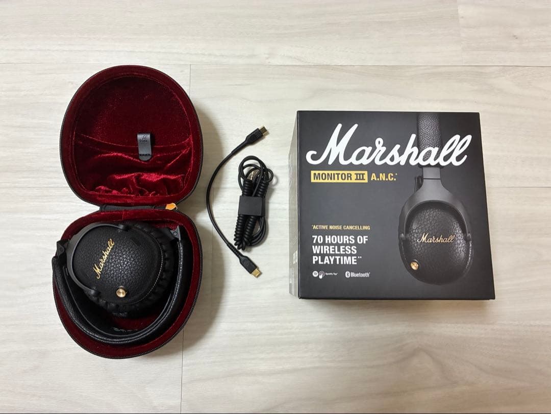 美品Marshall Monitor III A.N.C. ワイヤレスヘッドホン