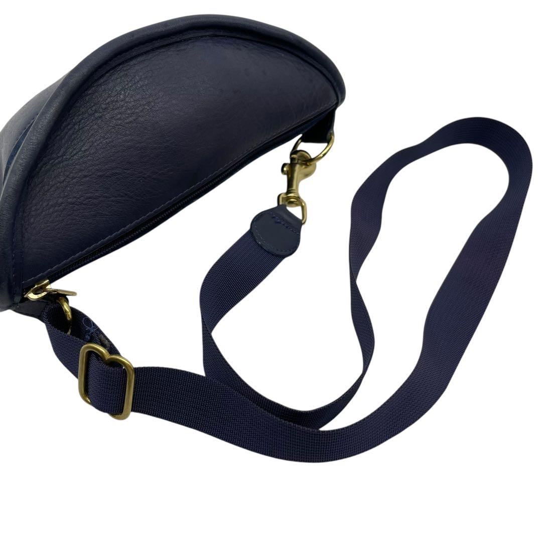 オールドコーチ 0987 ショルダーバッグ アトランタ 三日月 レザー 紺色