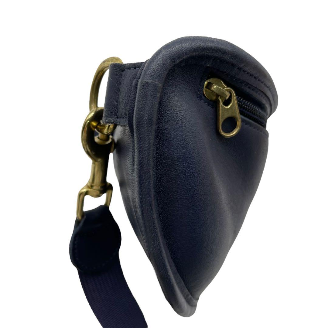 オールドコーチ 0987 ショルダーバッグ アトランタ 三日月 レザー 紺色