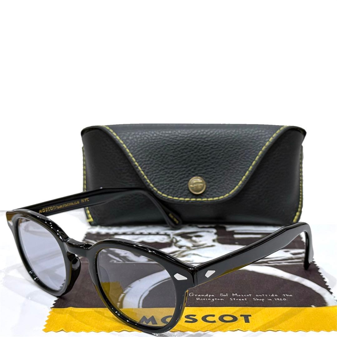 【極美品】正規品 モスコット レムトッシュ 49 黒 新品ライトグレーレンズ