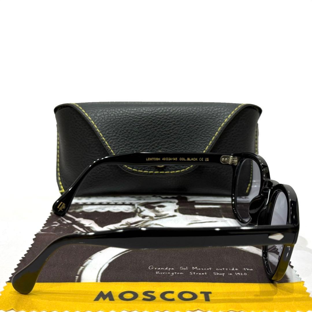 【極美品】正規品 モスコット レムトッシュ 49 黒 新品ライトグレーレンズ