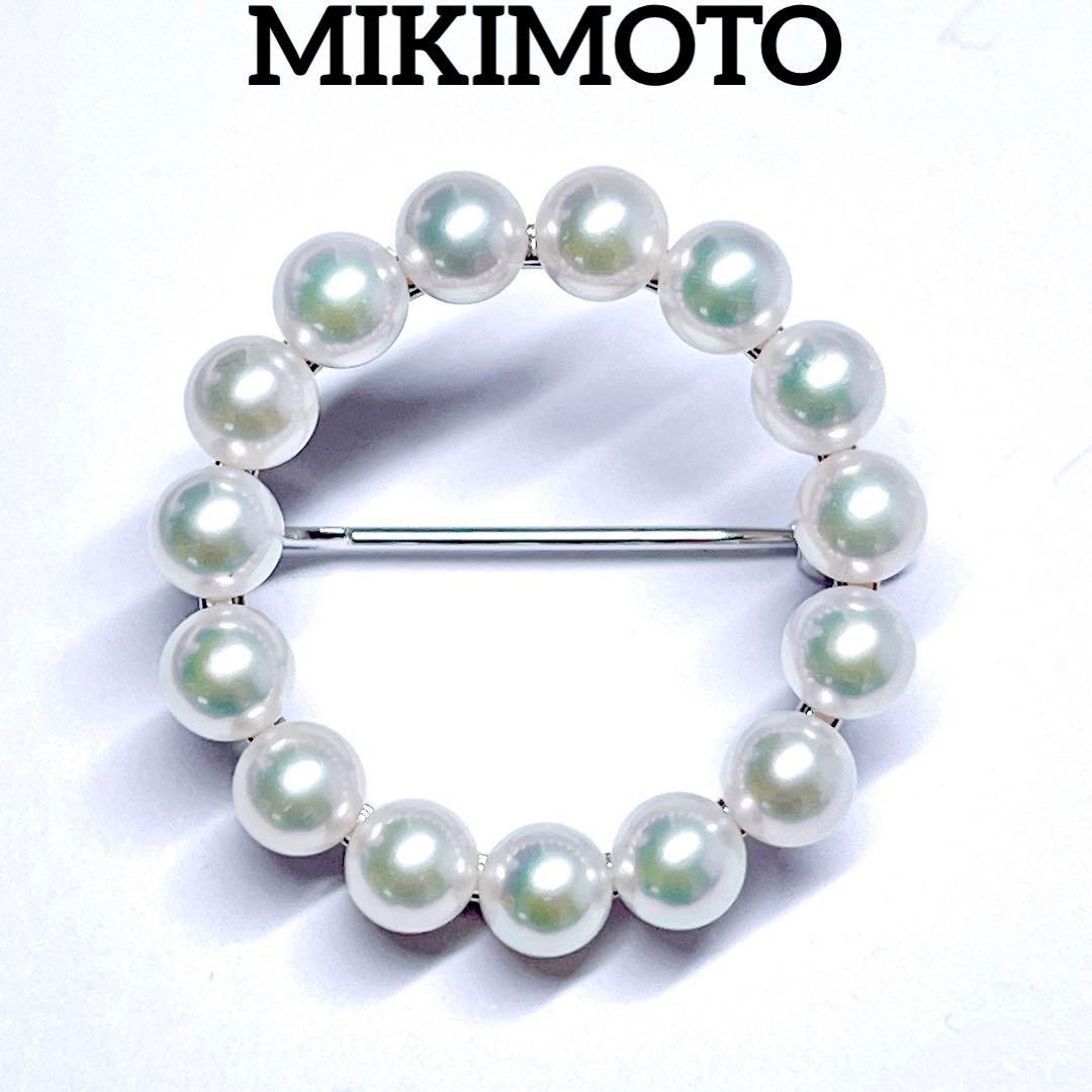 【現行完売品・未使用品級】✨ミキモト パール　ブローチ　サークル
