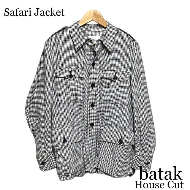 batak house cut 3者混毛 サファリジャケット サイズ36