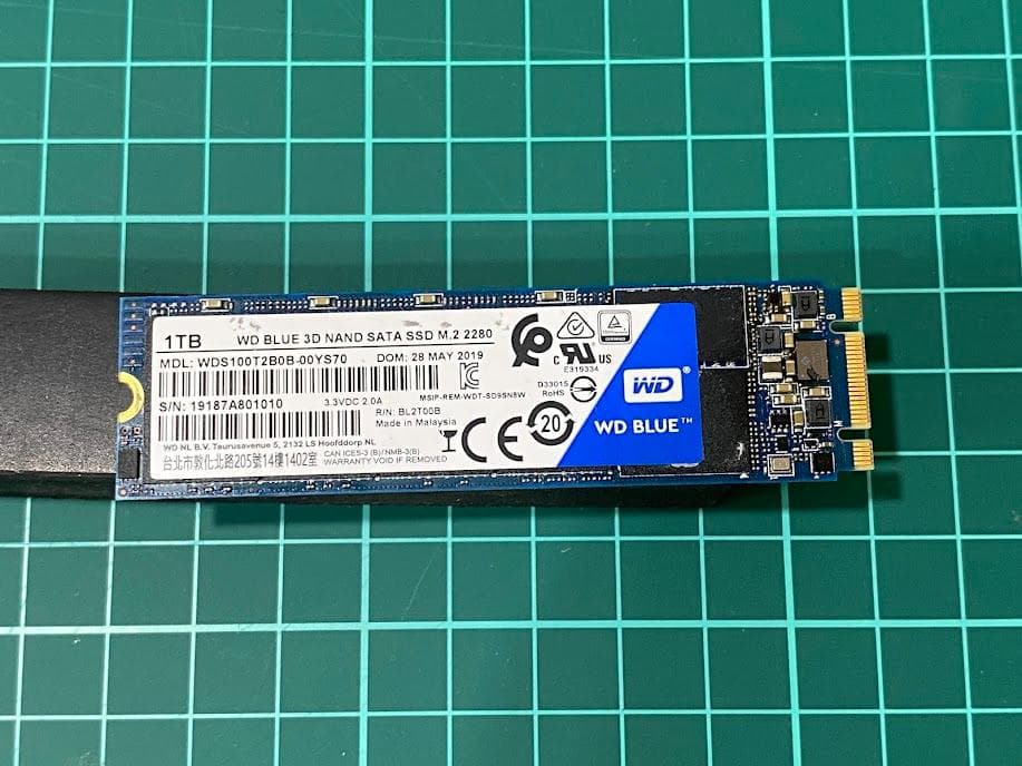 内蔵型SSD WD Blue M.2 2280 SSD 1TB