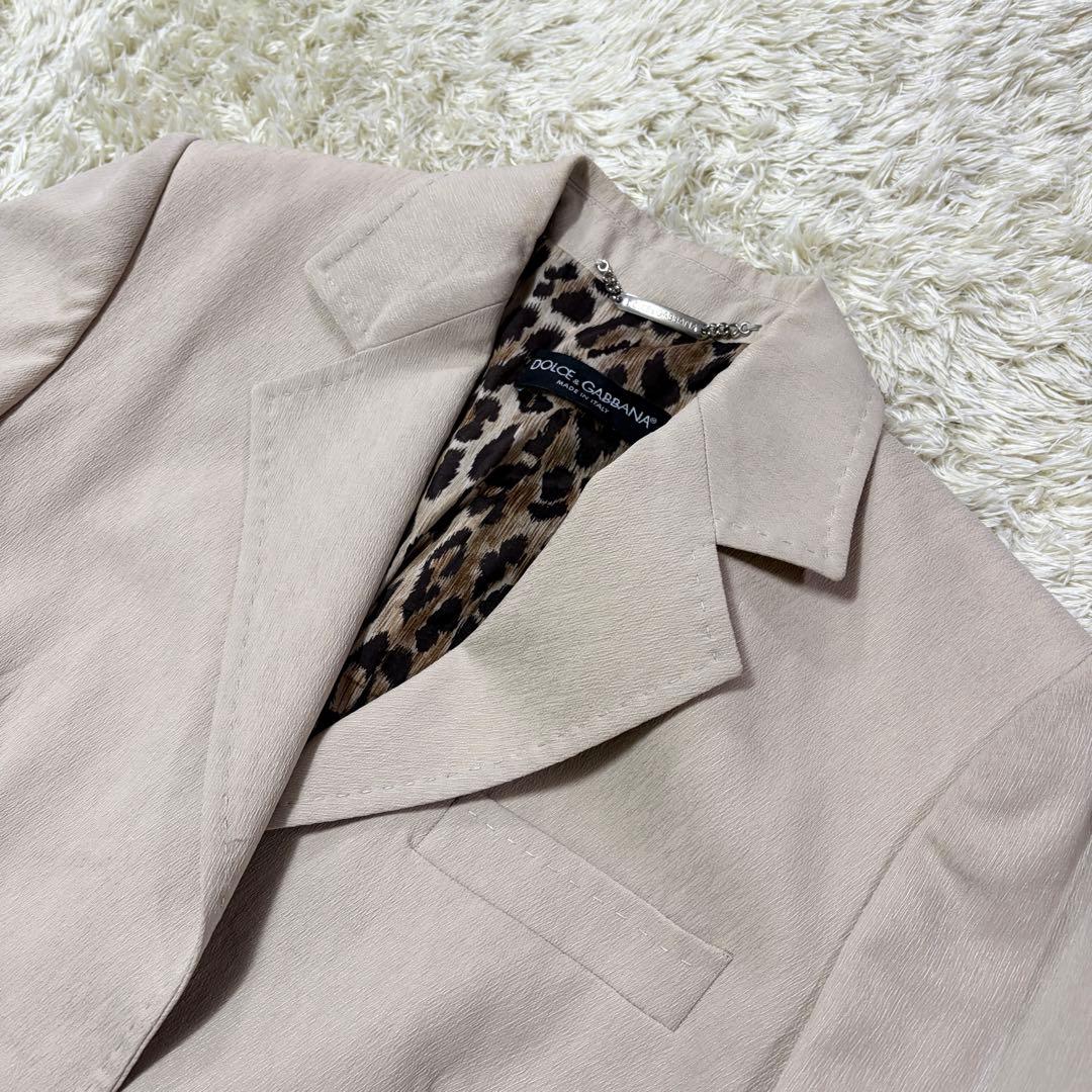 ドルチェ＆ガッバーナ ドルガバ ロゴ金具 レオパード テーラードジャケット