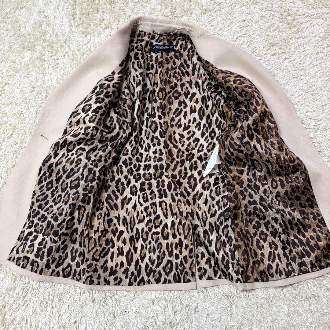 ドルチェ＆ガッバーナ ドルガバ ロゴ金具 レオパード テーラードジャケット