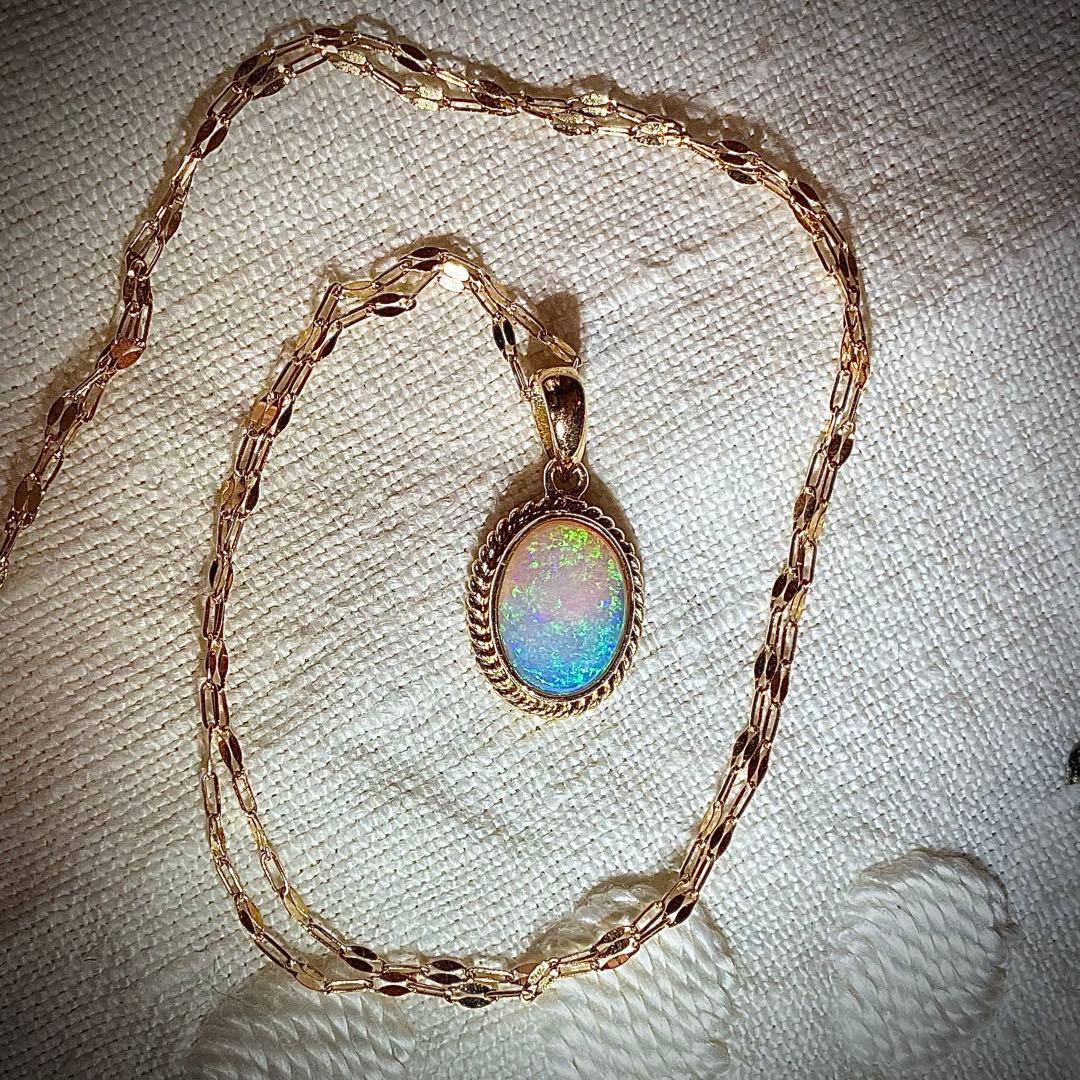 こ*丸様 k18 オパールペンダントトップ＆k18チェーン