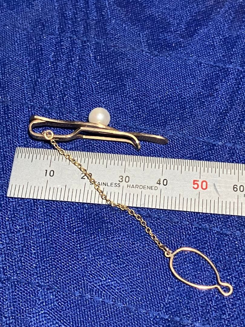あ*3様 ネクタイピン　パールとゴールドk10