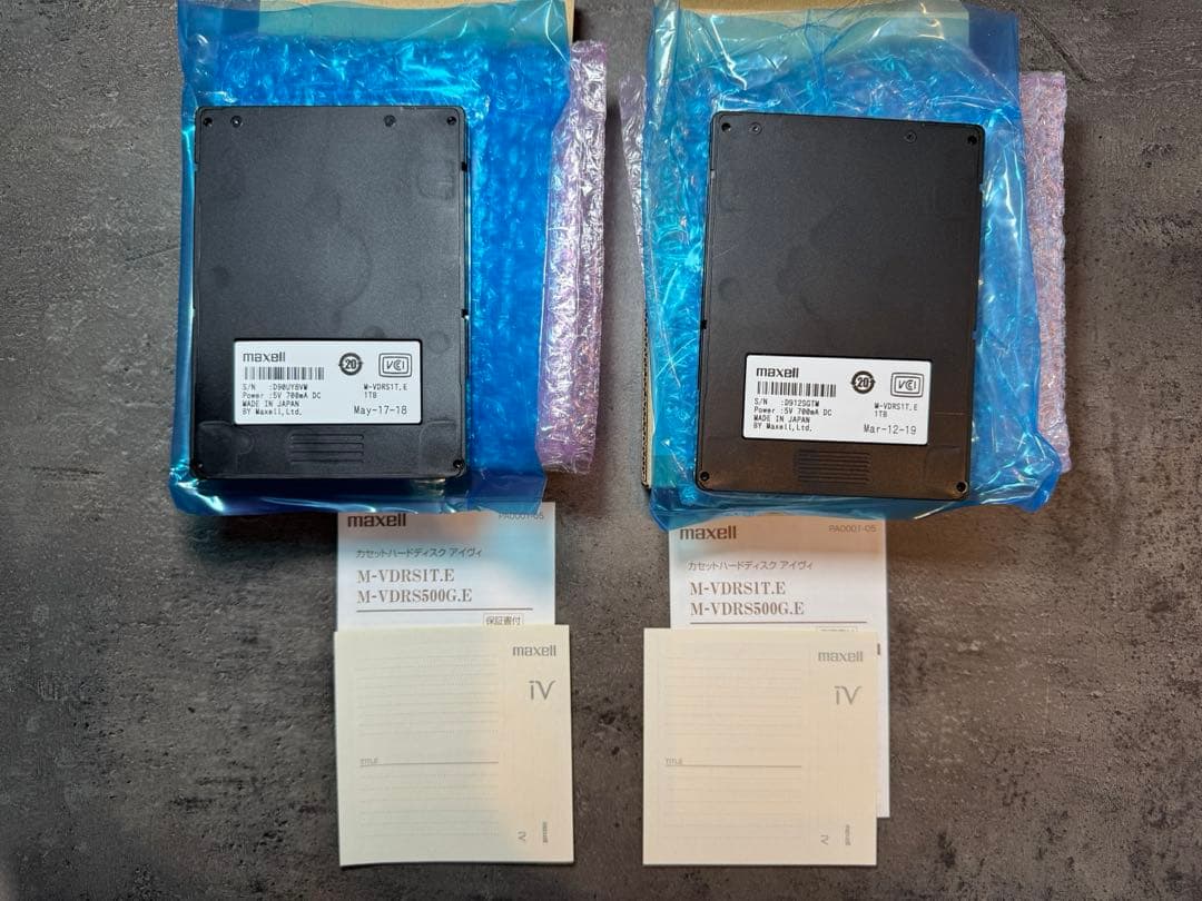 ぴ*☆様 iV 1.0TB/500GBカセットハードディスク5個セット