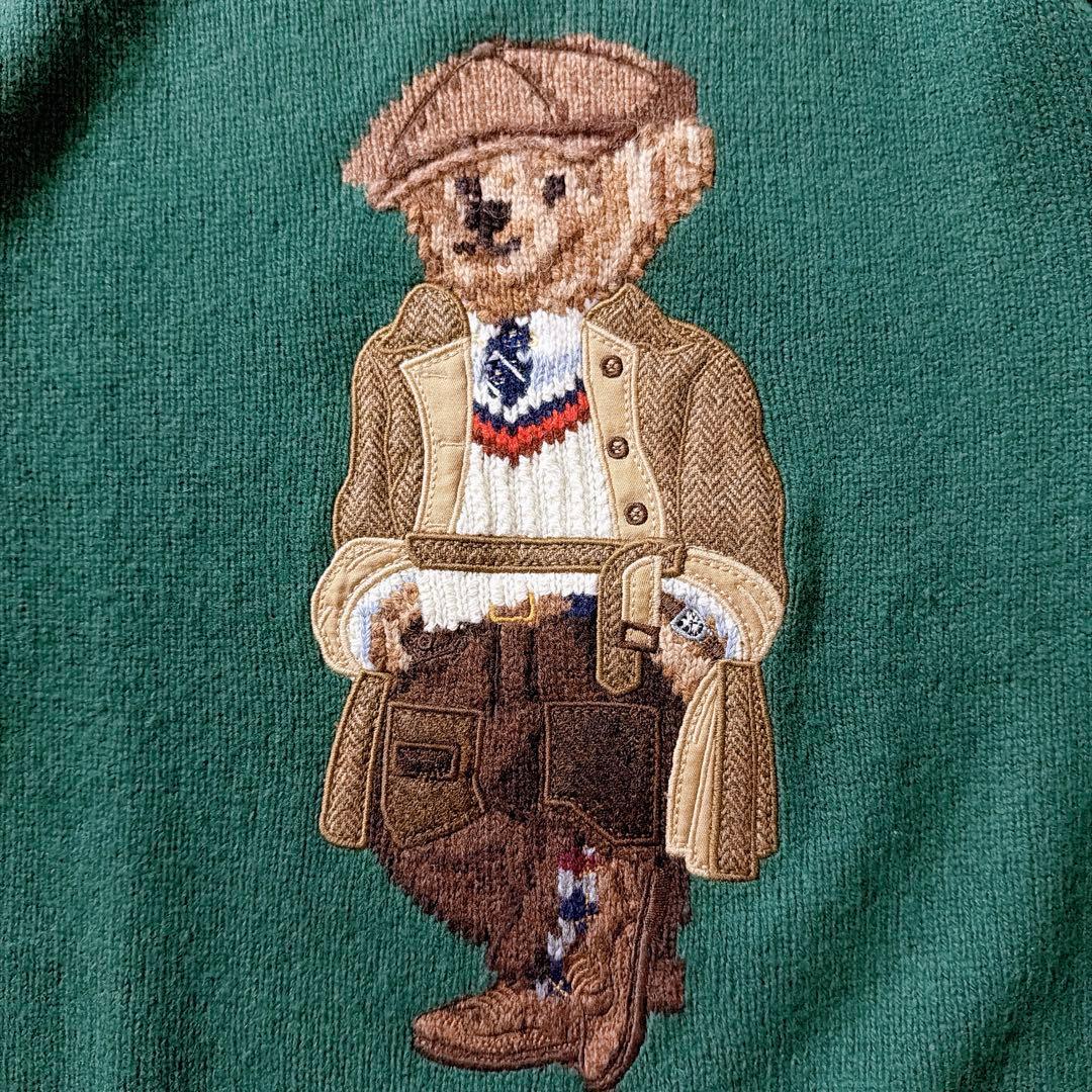 25年製✨️キャメル混 ラルフローレン ポロベア ウールカシミヤニット M相当